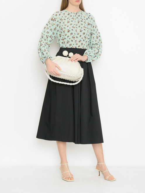 Сумка из кожи с декоративным плетением Weekend Max Mara - МодельОбщийВид
