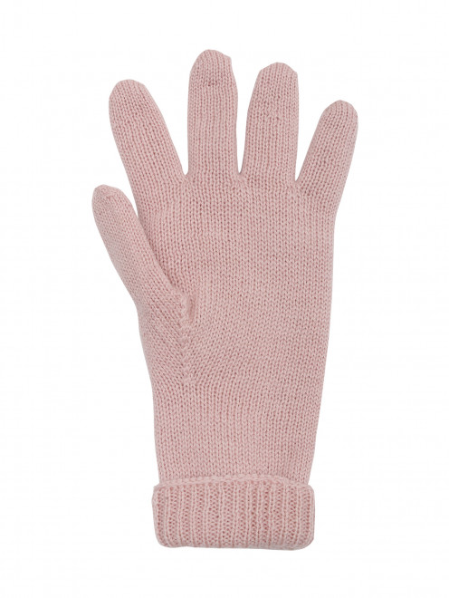Однотонные перчатки из шерсти IL Trenino - Обтравка1
