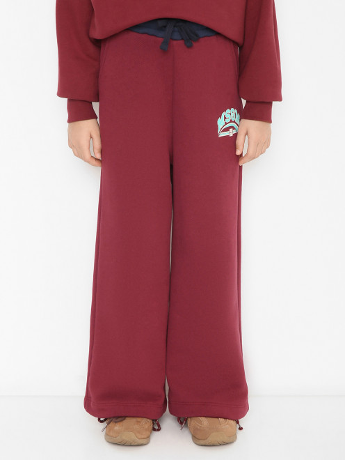 Брюки спортивные из хлопка MSGM - МодельВерхНиз