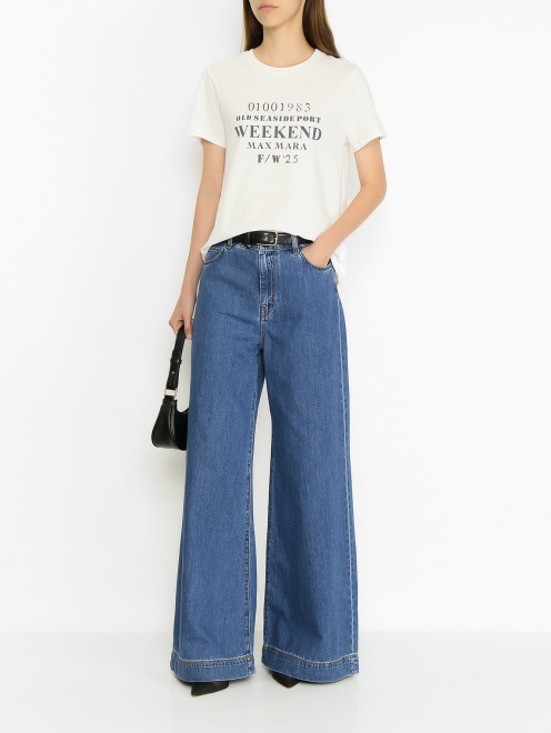 Футболка с принтом Weekend Max Mara - МодельОбщийВид