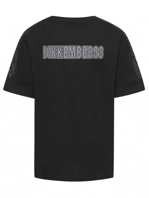 Футболка из хлопка с принтом Bikkembergs - Обтравка1