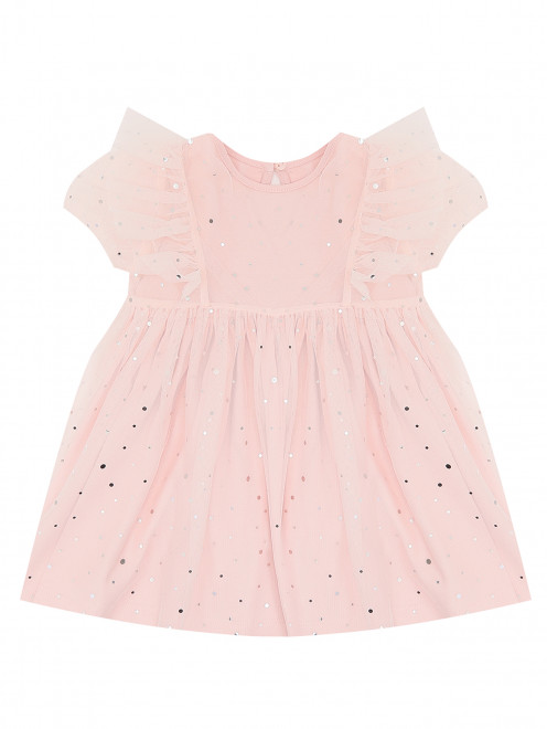 Платье из сетки с блеском Stella McCartney kids - Общий вид