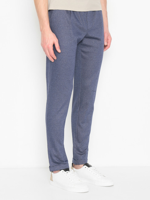 Трикотажные брюки из хлопка с карманами Capobianco - МодельВерхНиз