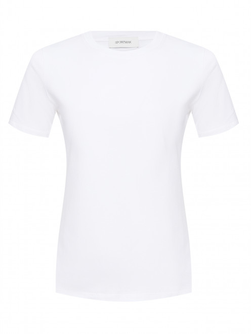 Однотонная футболка из хлопка Sportmax - Общий вид