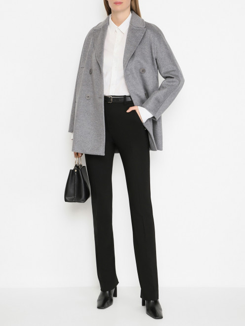 Двубортное полупальто из шерсти  Max Mara - МодельОбщийВид