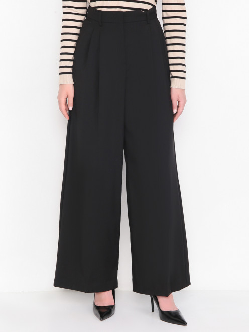 Брюки из шерсти с карманами Weekend Max Mara - МодельВерхНиз