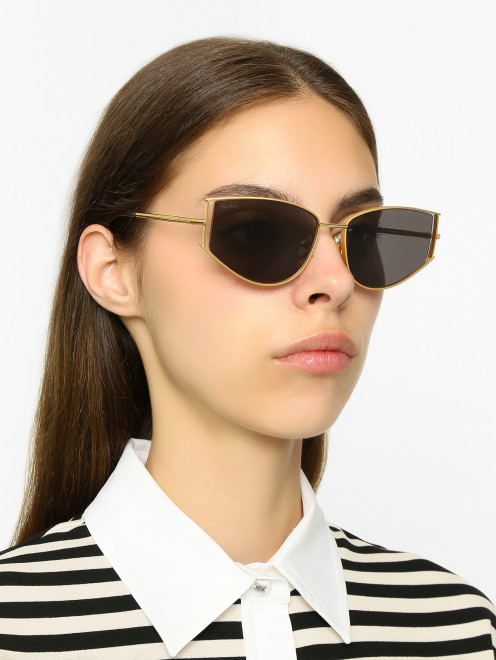 Солнцезащитные очки в металлической оправе Max Mara - МодельОбщийВид