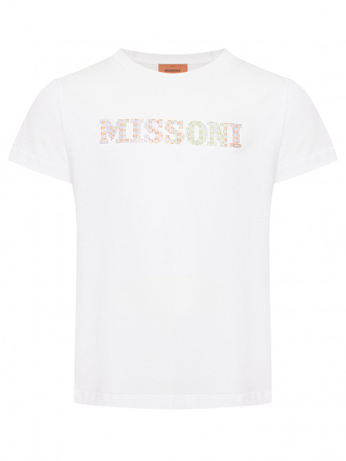 Футболка из хлопка с логотипом Missoni - Общий вид