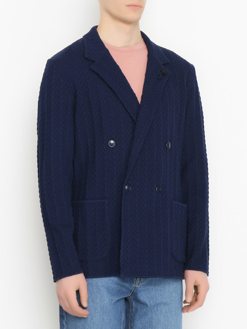 Трикотажный пиджак фактурной вязки LARDINI - МодельВерхНиз