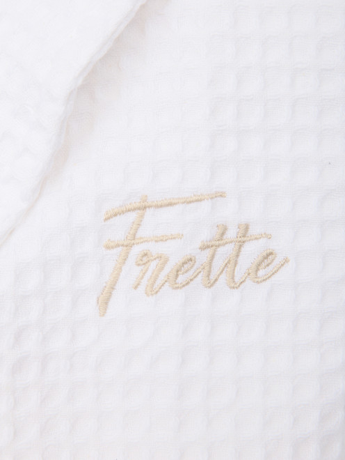 Халат из хлопка с вышивкой Frette - Деталь