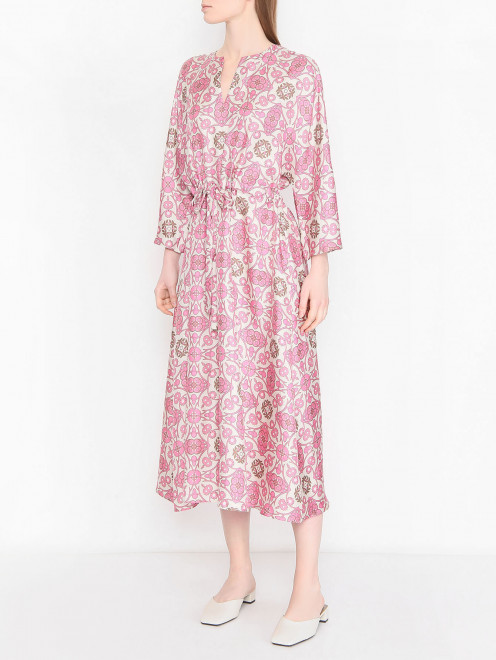 Шелковое платье с узором на кулиске Max Mara - МодельВерхНиз