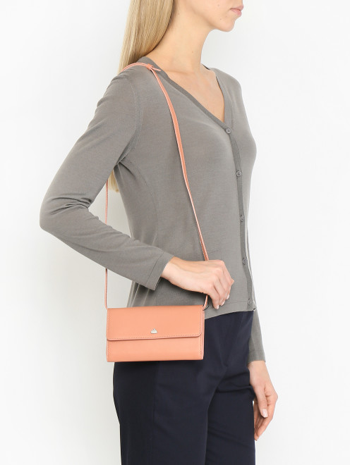 Кожаная сумка на тонком ремне Weekend Max Mara - МодельВерхНиз