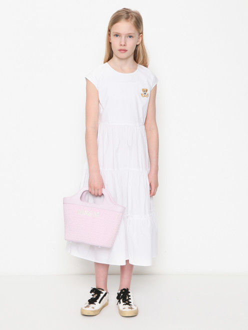 Сумка из соломы с логотипом MSGM - МодельОбщийВид