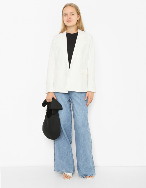 Жакет двубортный из хлопка Ermanno Scervino Junior - МодельОбщийВид