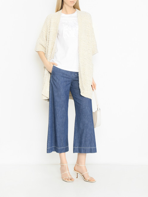 Джинсовые кюлоты из хлопка Max Mara - МодельОбщийВид