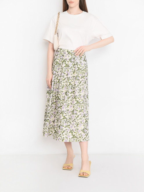 Юбка из хлопка с узором Weekend Max Mara - МодельОбщийВид