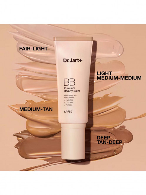 BB-крем для лица Premium Beauty Balm SPF 50, оттенок 02 Light Medium-Medium, 40 мл DR.Jart - Обтравка1