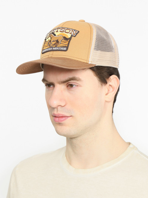 Бейсболка из хлопка вышивкой Stetson - МодельОбщийВид