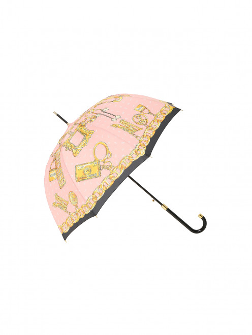 Зонт-трость с логотипом Moschino - Общий вид