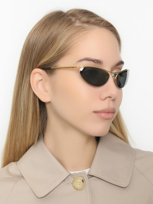Солнцезащитные очки в металлической оправе Sportmax - МодельОбщийВид