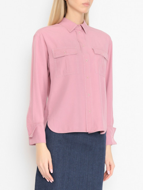 Блуза из шелка с карманами Max Mara - МодельВерхНиз