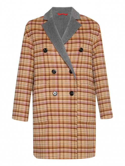 Пальто из шерсти с узором клетка Max&Co - Общий вид