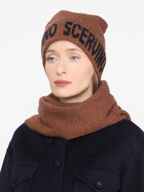 Шапка из кашемира с логотипом Ermanno Scervino - МодельОбщийВид
