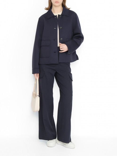Полупальто на пуговицах с карманами Weekend Max Mara - МодельОбщийВид
