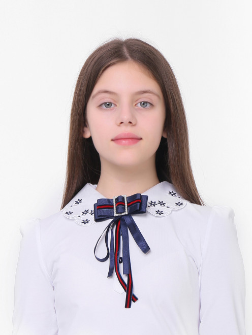 Галстук с пряжкой из страз EIRENE - МодельВерхНиз