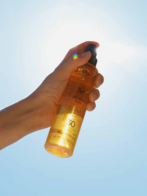 Солнцезащитное масло для ухода за кожей лица и тела Riviera Sun SPF 30, 150 мл Thalgo - Обтравка1