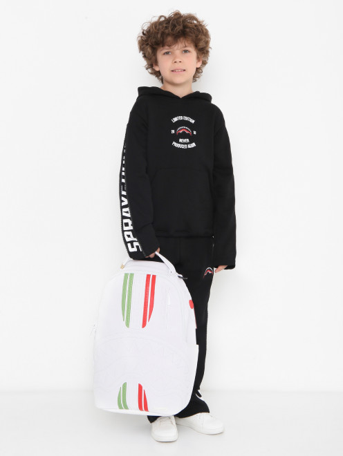 Комбинированный рюкзак с узором Sprayground - МодельОбщийВид