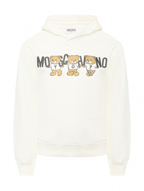 Толстовка из лопка с принтом Moschino - Общий вид