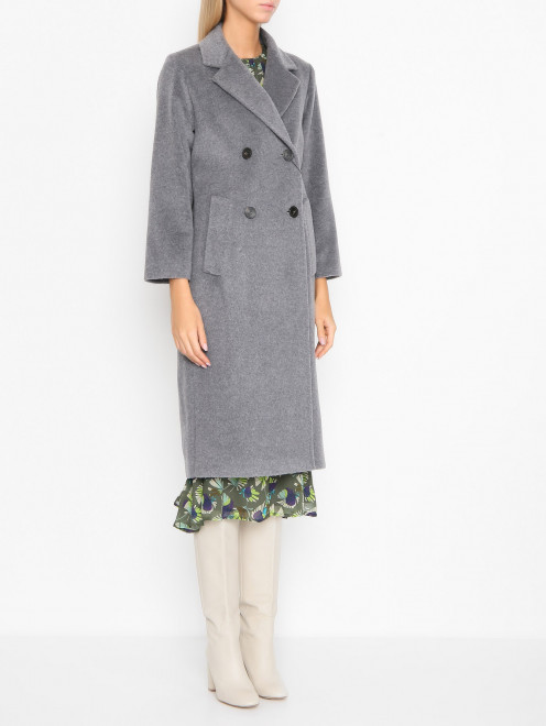 Двубортное пальто прямого кроя Weekend Max Mara - МодельВерхНиз