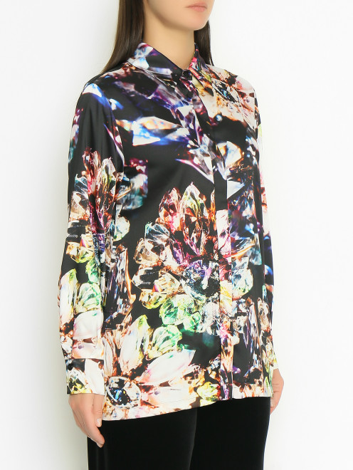 Блуза-рубашка с узором кристаллы Marina Rinaldi - МодельВерхНиз