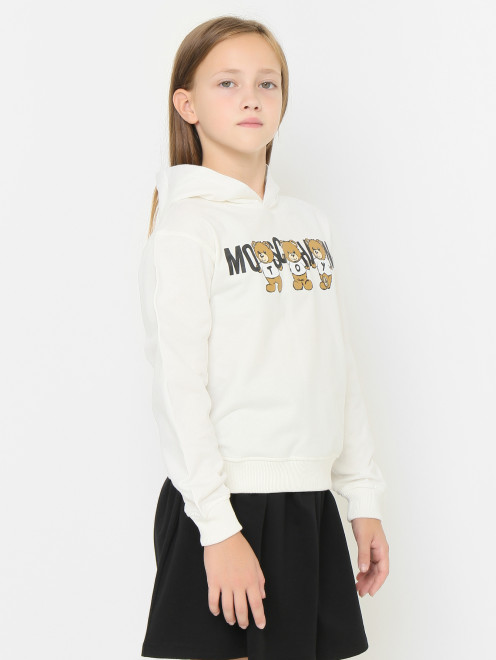 Толстовка из лопка с принтом Moschino - МодельВерхНиз