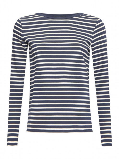 Лонгслив из хлопка с узором полоска Weekend Max Mara - Общий вид