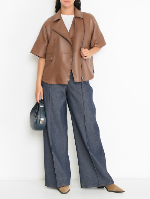 Куртка на молнии с короткими рукавами Marina Rinaldi - МодельОбщийВид