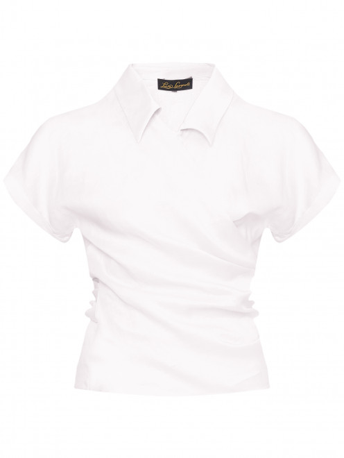 Однотонная блуза из рамия Luisa Spagnoli - Общий вид