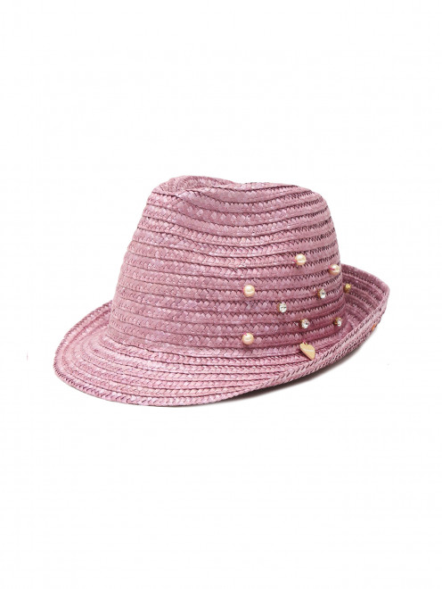 Однотонная шляпа из соломы IL Trenino - Общий вид