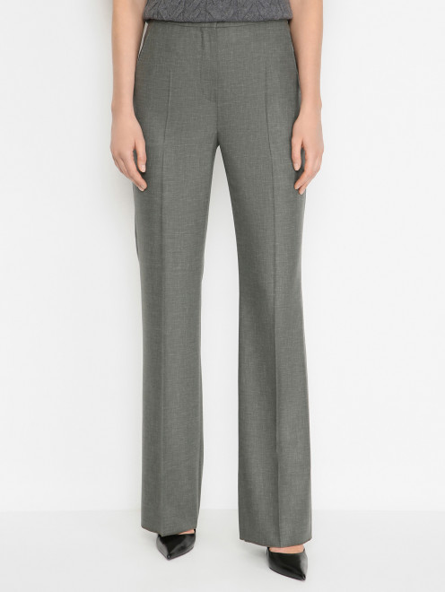 Брюки из шерсти со стрелками Max Mara - МодельВерхНиз