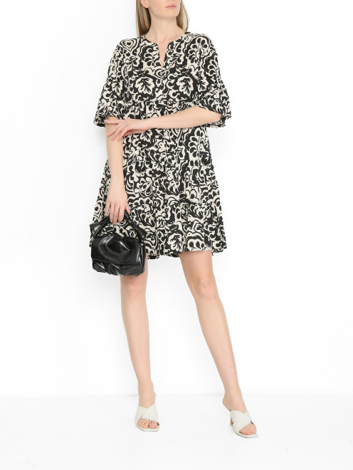 Платье-мини из хлопка с узором Weekend Max Mara - МодельОбщийВид