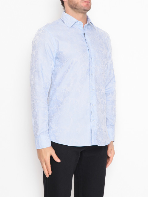 Рубашка из хлопка с узором Etro - МодельВерхНиз