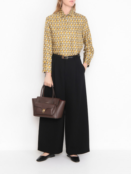 Широкие брюки с защипами Max Mara - МодельОбщийВид