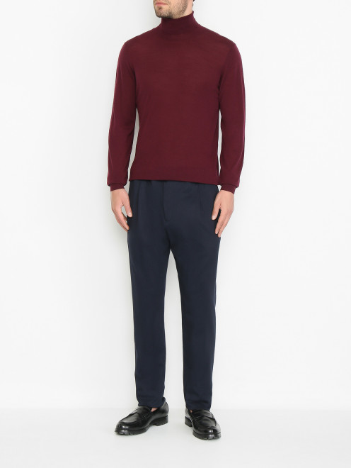 Водолазка из шерсти мелкой вязки Piacenza Cashmere 1733 - МодельОбщийВид