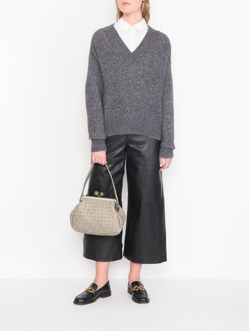 Сумка плетенная из кожи Weekend Max Mara - МодельОбщийВид