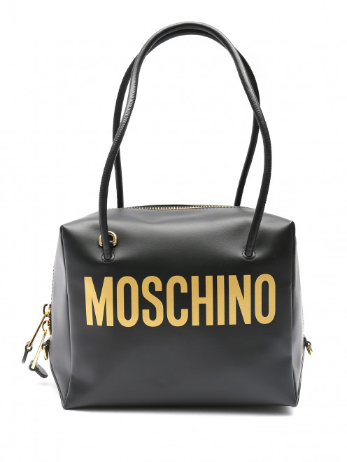 Сумка из кожи с логотипом Moschino - Общий вид