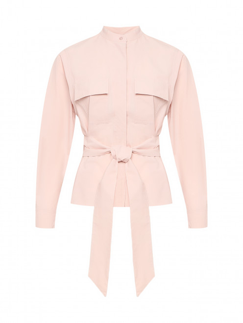 Рубашка из хлопка с поясом Weekend Max Mara - Общий вид