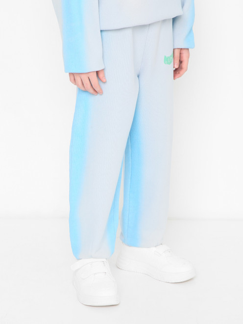Брюки из хлопка с принтом MSGM - МодельВерхНиз