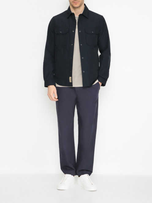 Куртка на кнопках с карманами Woolrich - МодельОбщийВид