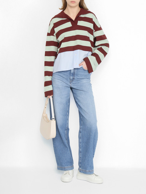 Базовые джинсы из хлопка Weekend Max Mara - МодельОбщийВид